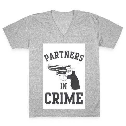Partners in Crime Vintage (Right) V-Neck Tee Shirt
