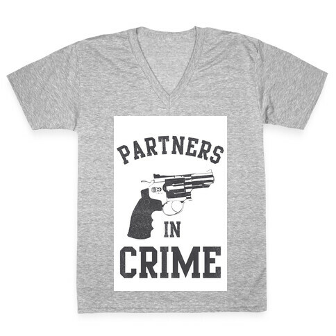 Partners in Crime Vintage (Left) V-Neck Tee Shirt