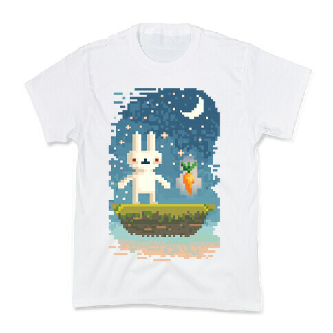 Pixel Bunny and Pixel Carrot Kids T-Shirt