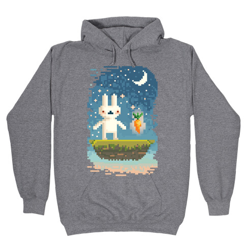 Pixel Bunny and Pixel Carrot Hooded Sweatshirt