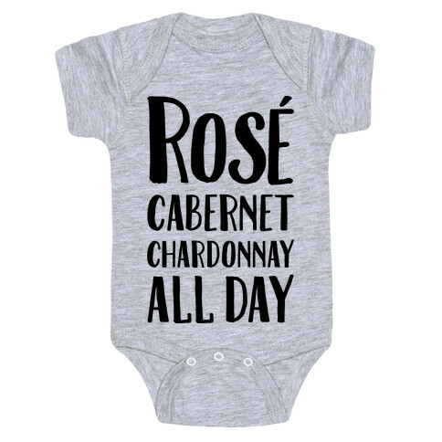 Rose Cabernet Chardonnay All Day Baby One-Piece