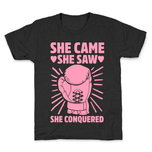 She Came She Saw She Conquered Kids T-Shirt