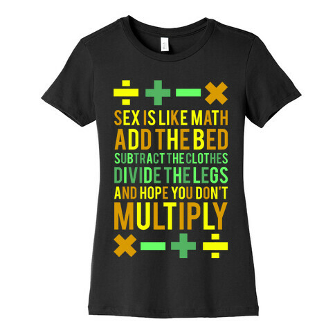 Sex is Math (dark) Womens T-Shirt