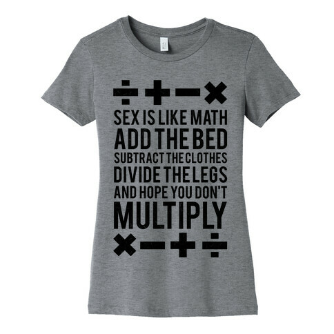 Sex Is Math (Black) Womens T-Shirt