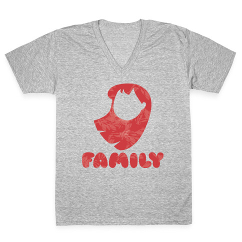 Ohana Means Family (family Half) V-Neck Tee Shirt