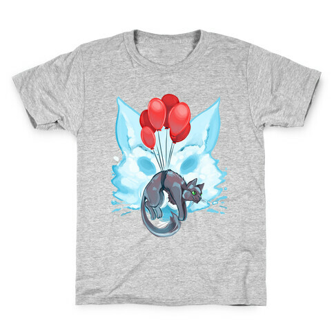 Red Balloon Cat Explorer Kids T-Shirt