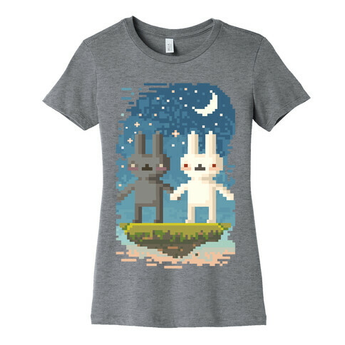 Bunnies in Moonlight Womens T-Shirt