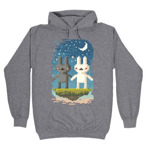 Bunnies in Moonlight Hooded Sweatshirt