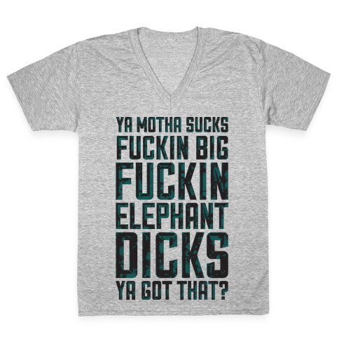 Big Elephant Dicks (white) V-Neck Tee Shirt