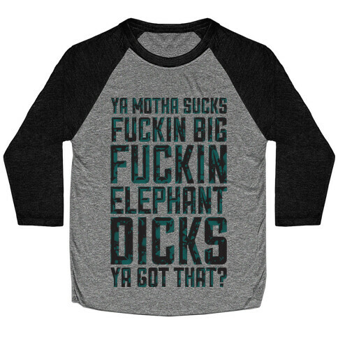 Big Elephant Dicks (white) Baseball Tee