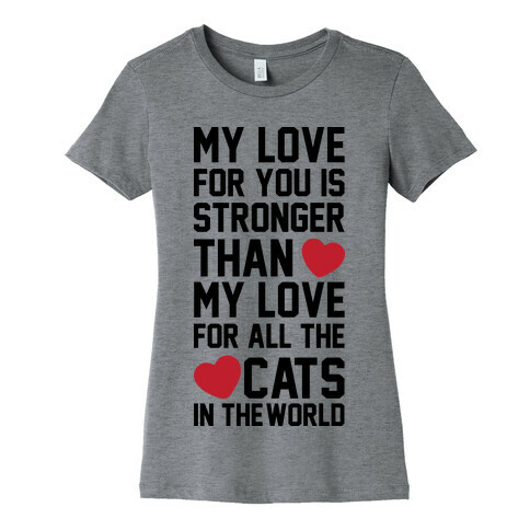 I Love You More Than All The Cats In The World Womens T-Shirt