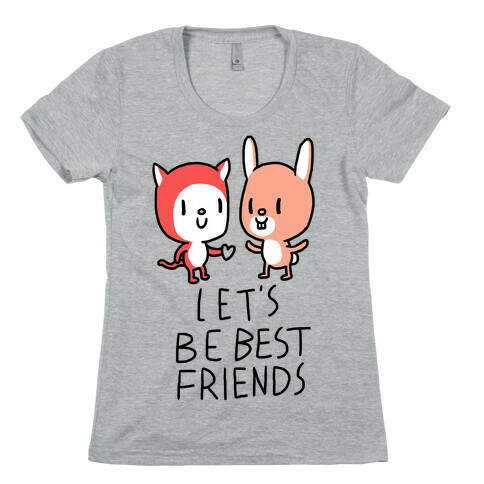 Let's Be Best Friends Womens T-Shirt
