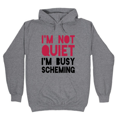 I'm Not Quiet, I'm Scheming Hooded Sweatshirt
