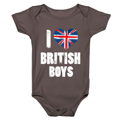 I (Heart) British Boys Baby One-Piece
