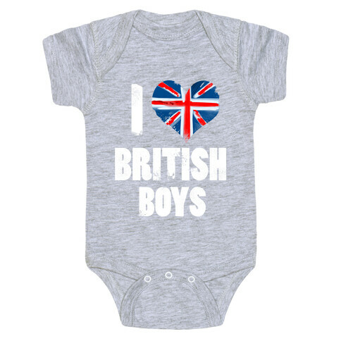 I (Heart) British Boys Baby One-Piece