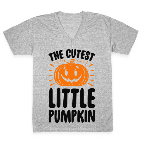 The Cutest Little Pumpkin V-Neck Tee Shirt