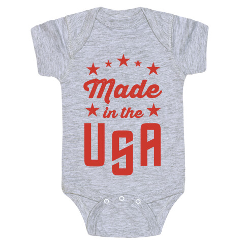 Made in the USA (Red) Baby One-Piece