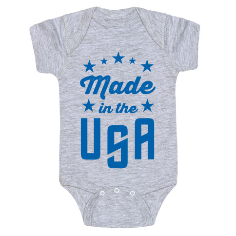 Made in the USA (Blue) Baby One-Piece