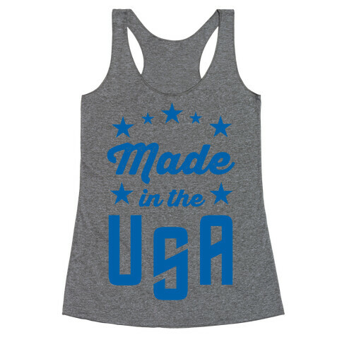 Made in the USA (Blue) Racerback Tank Top