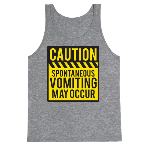 Vomiting Caution Tank Top