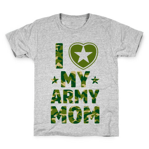I Love My Army Mom Kids T-Shirt
