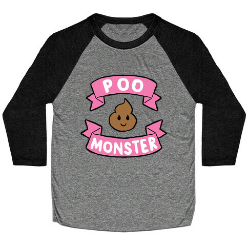 Poo Monster Baseball Tee