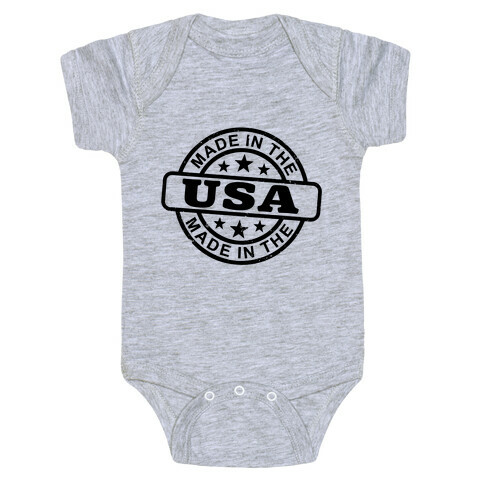 Made In The USA Stamp Baby One-Piece