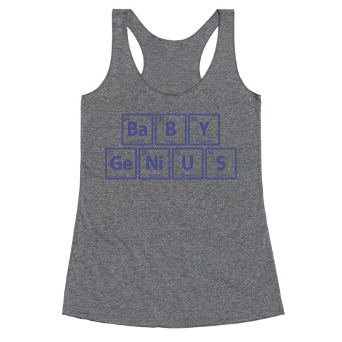 Baby Genius (Periodic Table Symbols) Racerback Tank Top