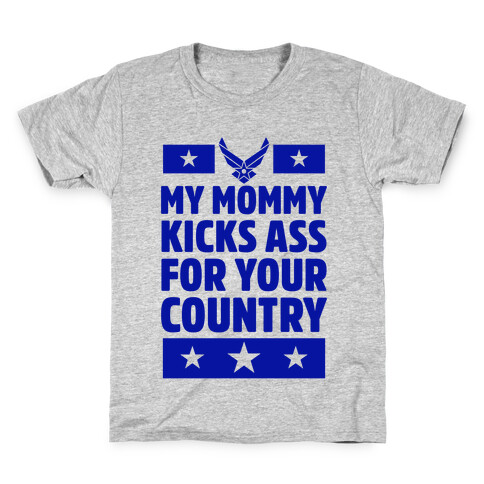 My Mommy Kicks Ass For Your Country (Marines) Kids T-Shirt
