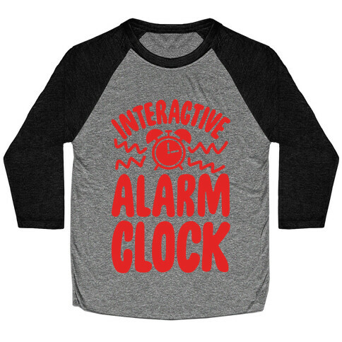 Interactive Alarm Clock Baseball Tee