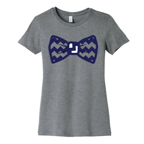 Navy Blue Chevron Bow Tie Womens T-Shirt