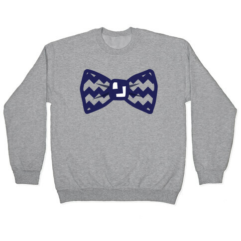 Navy Blue Chevron Bow Tie Pullover