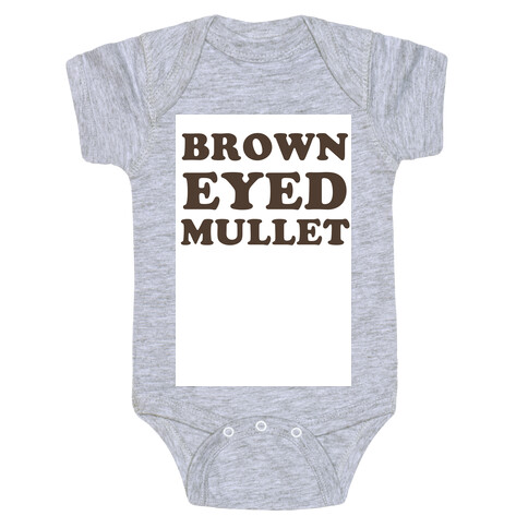 Brown-Eyed Mullet (v-neck) Baby One-Piece