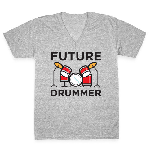 Drummer of the Future V-Neck Tee Shirt