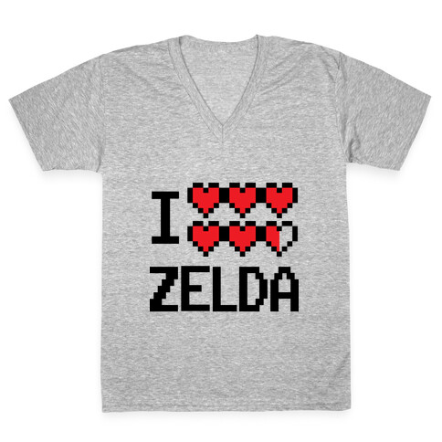 I Heart Zelda V-Neck Tee Shirt