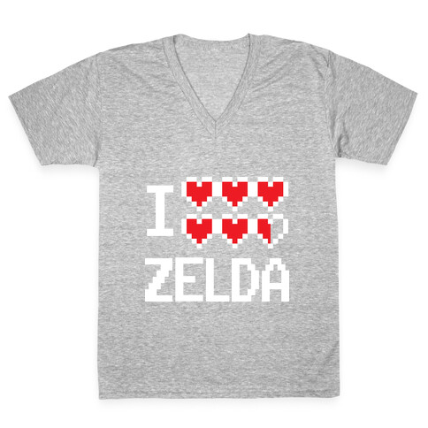 I Heart Zelda V-Neck Tee Shirt