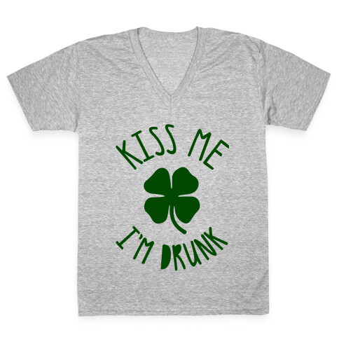 Kiss Me I'm Drunk V-Neck Tee Shirt