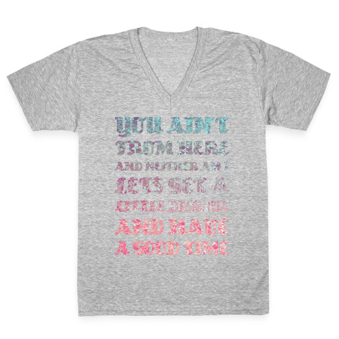 Let's Get Drunk and Have a Good Time V-Neck Tee Shirt