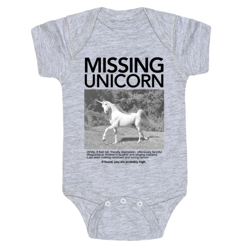 Missing Unicorn Baby One-Piece