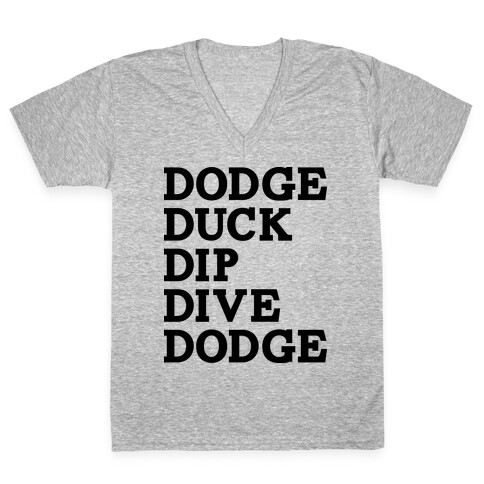 5 D's Of Dodgeball V-Neck Tee Shirt