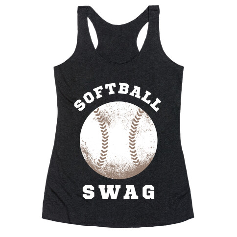 Softball Swag (Dark Tank) Racerback Tank Top