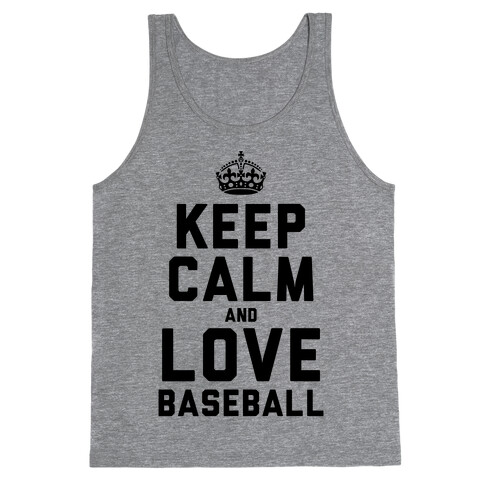 Keep Calm and Love Baseball Tank Top