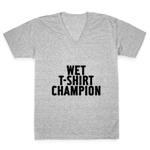 Wet T-Shirt Champion V-Neck Tee Shirt