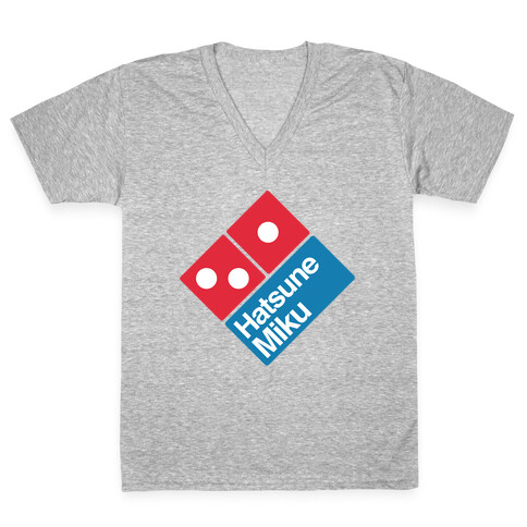 Miku Pizza V-Neck Tee Shirt