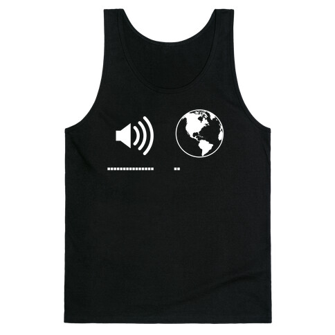 Music Up, World Down Tank Top