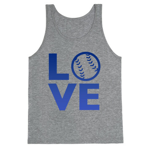 Love Baseball (Blue) Tank Top