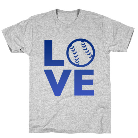 Love Baseball (Blue) T-Shirt