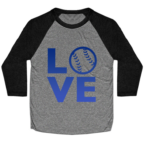 Love Baseball (Blue) Baseball Tee