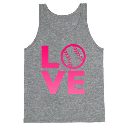 Love Baseball (Pink) Tank Top