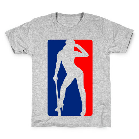 Cleat Chaser (Sexy NBA Logo Parody) Kids T-Shirt
